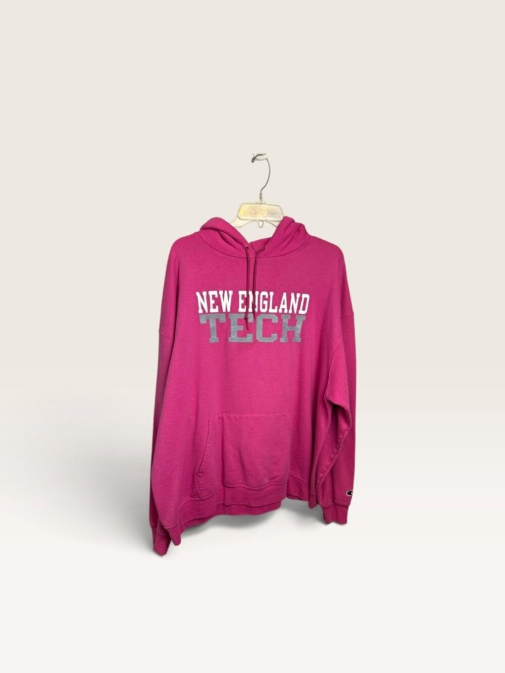 Champion Eco Fleece New England tech pink hoodie retro ladies size XXL